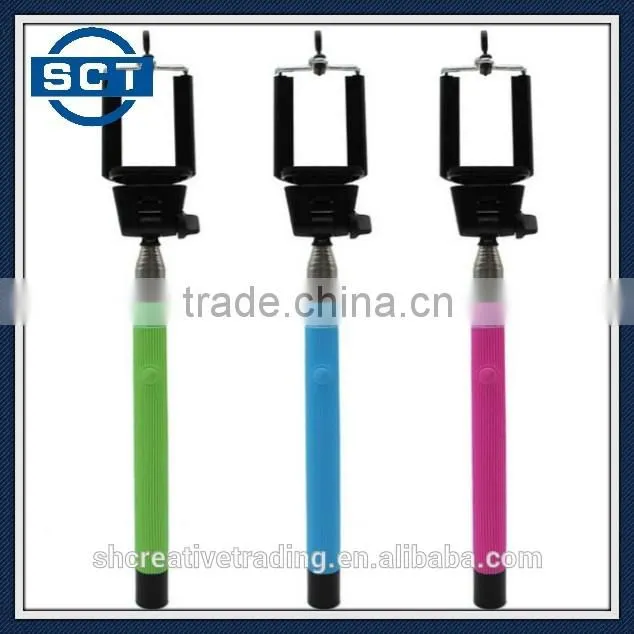 Foldable Selfie Stick Monopod Cable Take Pole Monopod Selfie Stick Extendable Monopod with Cable