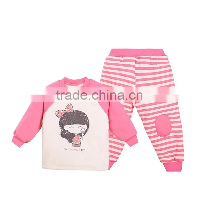 Good quality kids cartoon sleepwear girls printing sleepwear girls cartoon sleepwear
