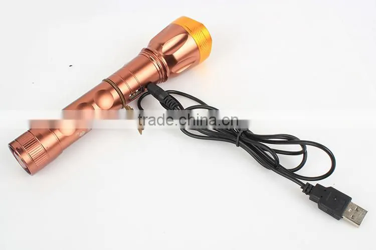 Goread C61 R2 aluminum direct charge LED flashlight USB power bank for iphone
