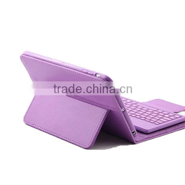 For Apple iPad Mini Stand Leather Case Cover With Removable Bluetooth Keyboard Bluetooth 3.0 keyboard technology, keyboard can