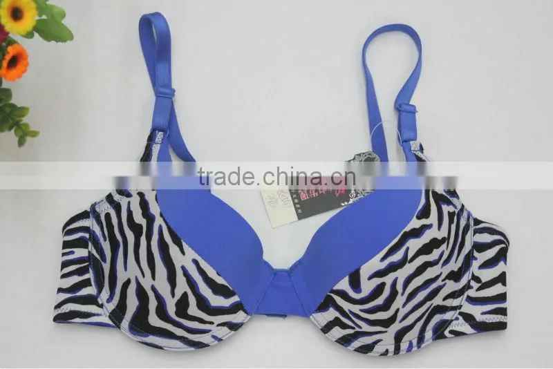 Young Zebra Print Thin Cup Ladies Bra Underwear