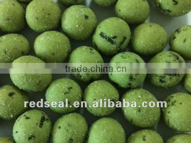 Kosher wasabi flavor coated green peas