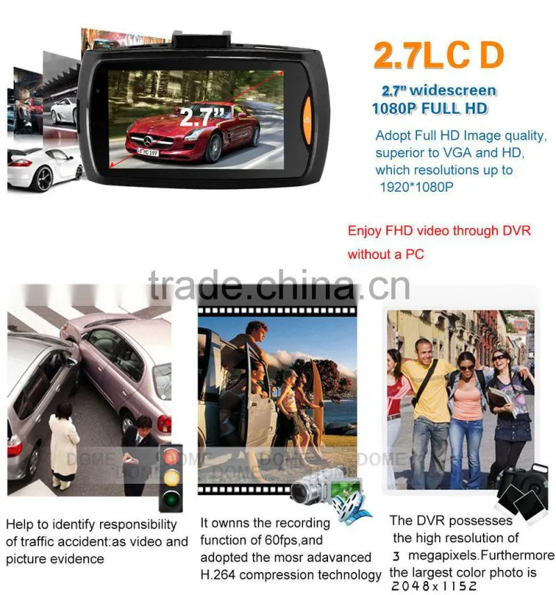 Top selling 1080P car front view camera G30 car dvr
