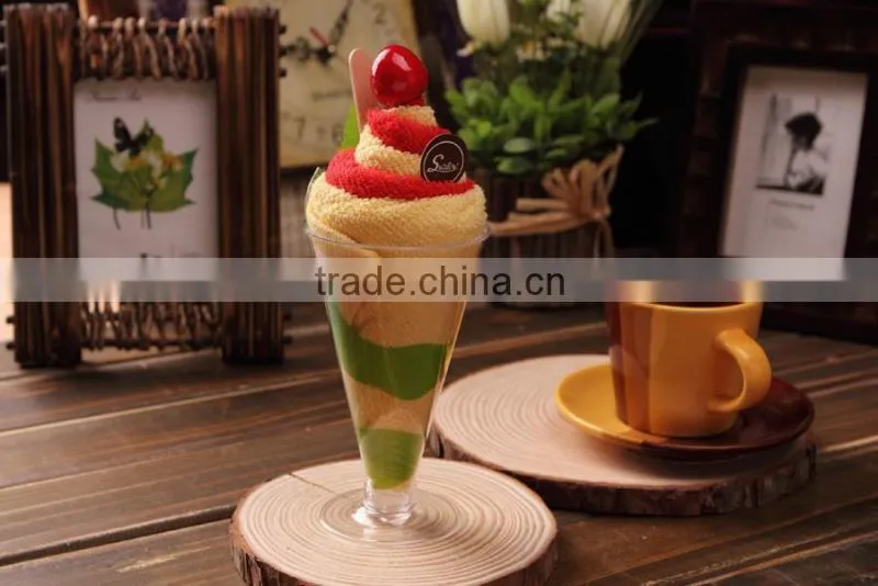 wholesale cheap sundae cake towel cake towel sundae shape gifts