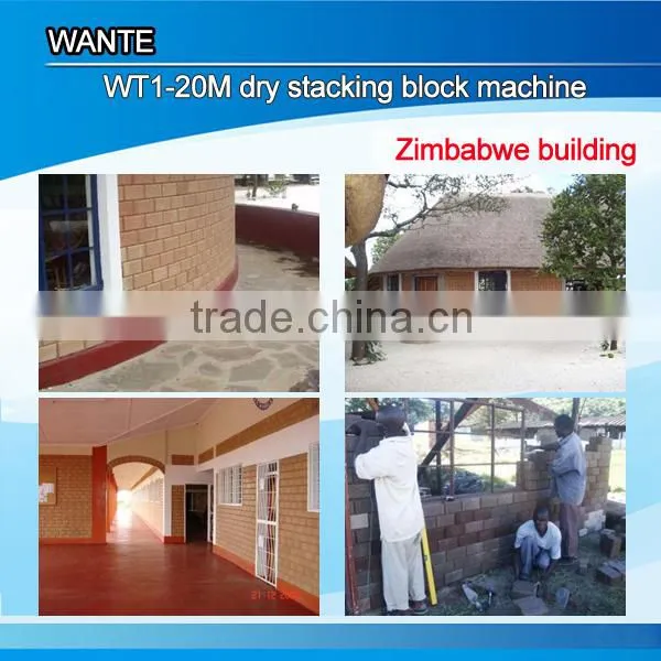WT1-20 low price clay brick in dubai ecological bricks machine with earth