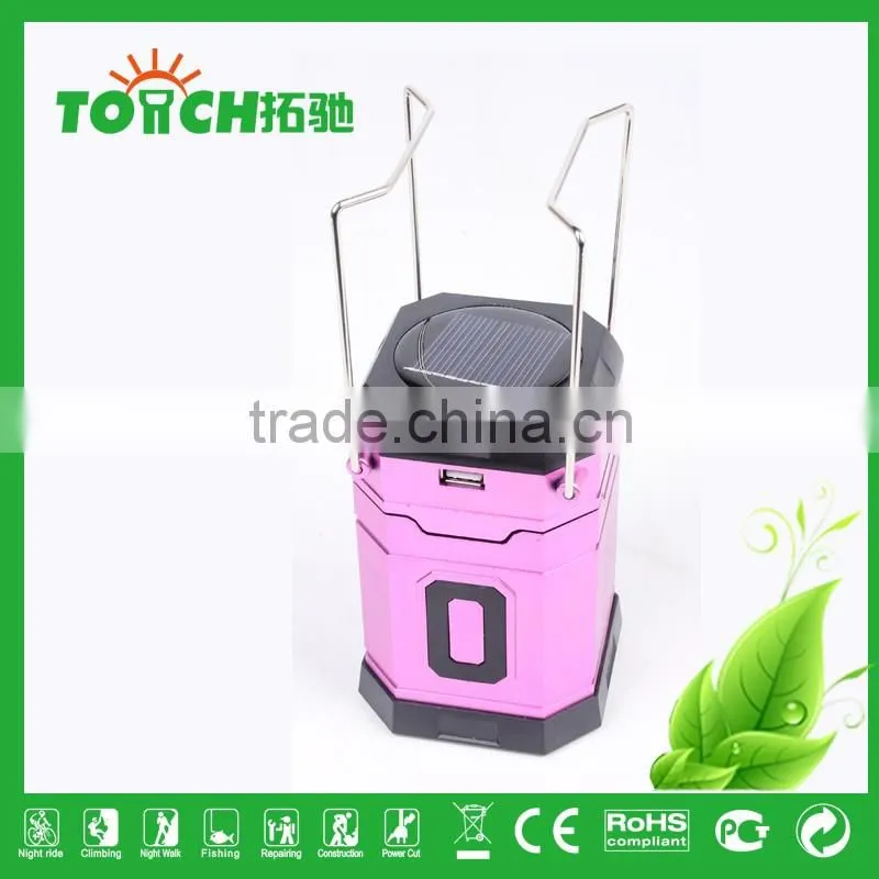 RU Hot Sale LED Camping Light Solar Energy Camp Lamp Fashion Telescopic Lantern Rechargeable Desk Light with Charger