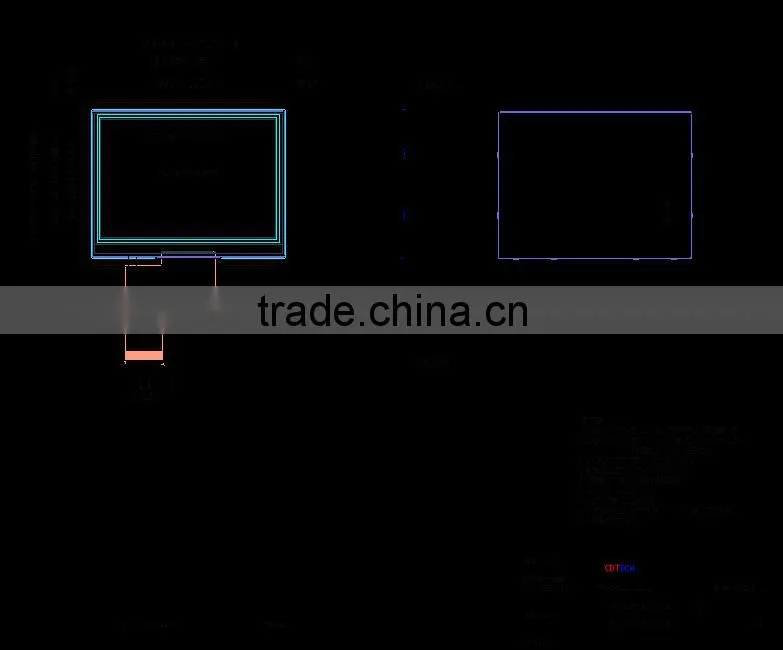 4.3 tft lcd display cheapest lcd monitor Landscape type WQVGA without TP TFT