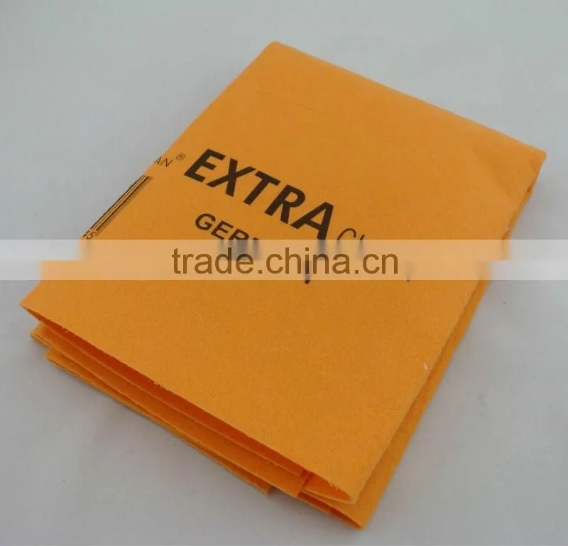 80%viscose, 20%polyester 50x70cm logo printed germany nonwoven orange super absorbent cloth for floor celaning use