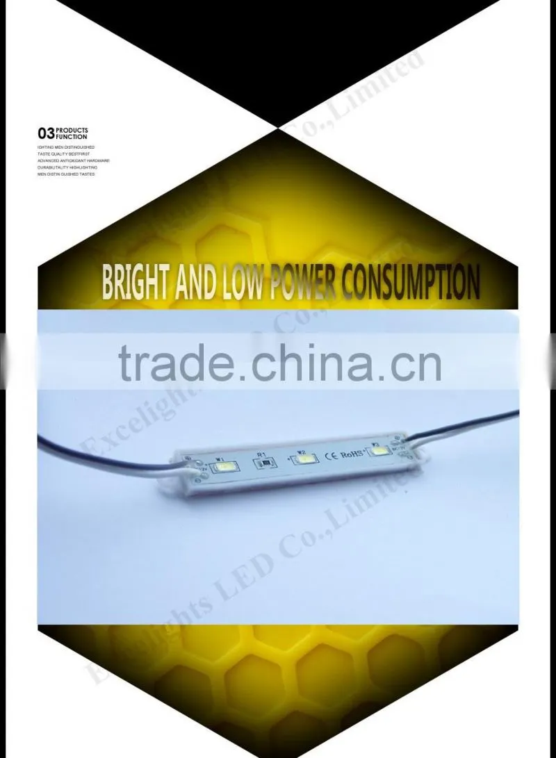 Factory sales 12V DC 0.72W 3 chips led module 5630