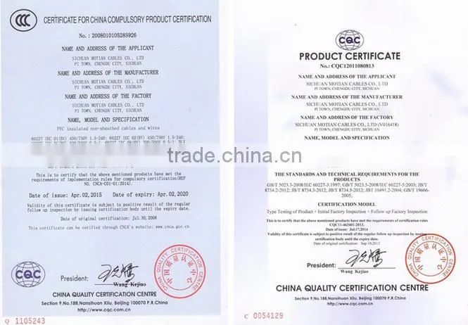 YF-VV copper PVC insulated pvc sheathed prefabricated branched cable
