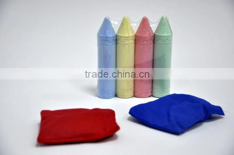OUTDOOR AND GARDEN GAME SIDEWALK CHALKS WITH 4 BEAN BAG TOSS SET