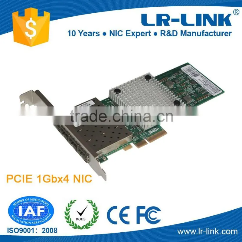 LR-LINK HOT Sales Intel I350 PCI Express 4 Port PCIe Lan Card Brand Compatible with I350-T4