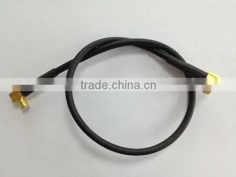 MCX male right angle to MCX male right angle with cable rg58, cable assembly, jumper cable, pigtail
