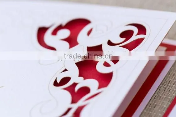 2016 fancy Laser Cut Love Swirl Wedding Invitation, chic invitations