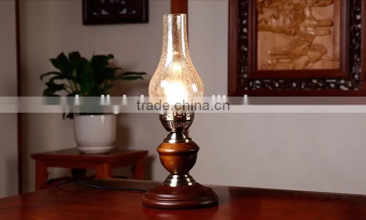 antique wooden table lamp ,table light,desk light