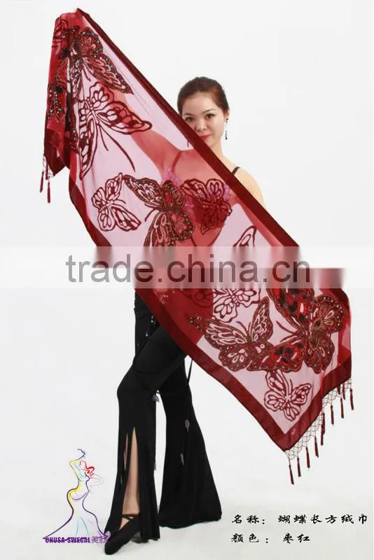 SWEGAL perfessional 2013 wholesale belly dance silk fan veil