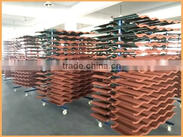 Red Color Stone Coated Metal Roofing Tile With Modern Classical Roof Tile