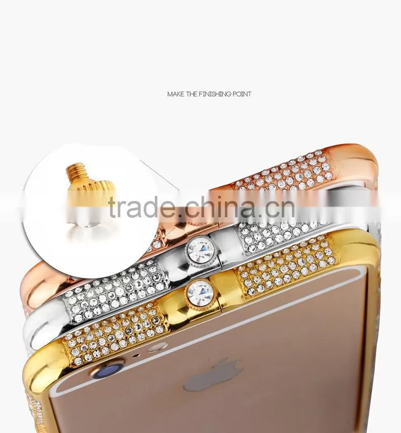Luxury frame diamond crystal design mobile phone cover cases for ip6s