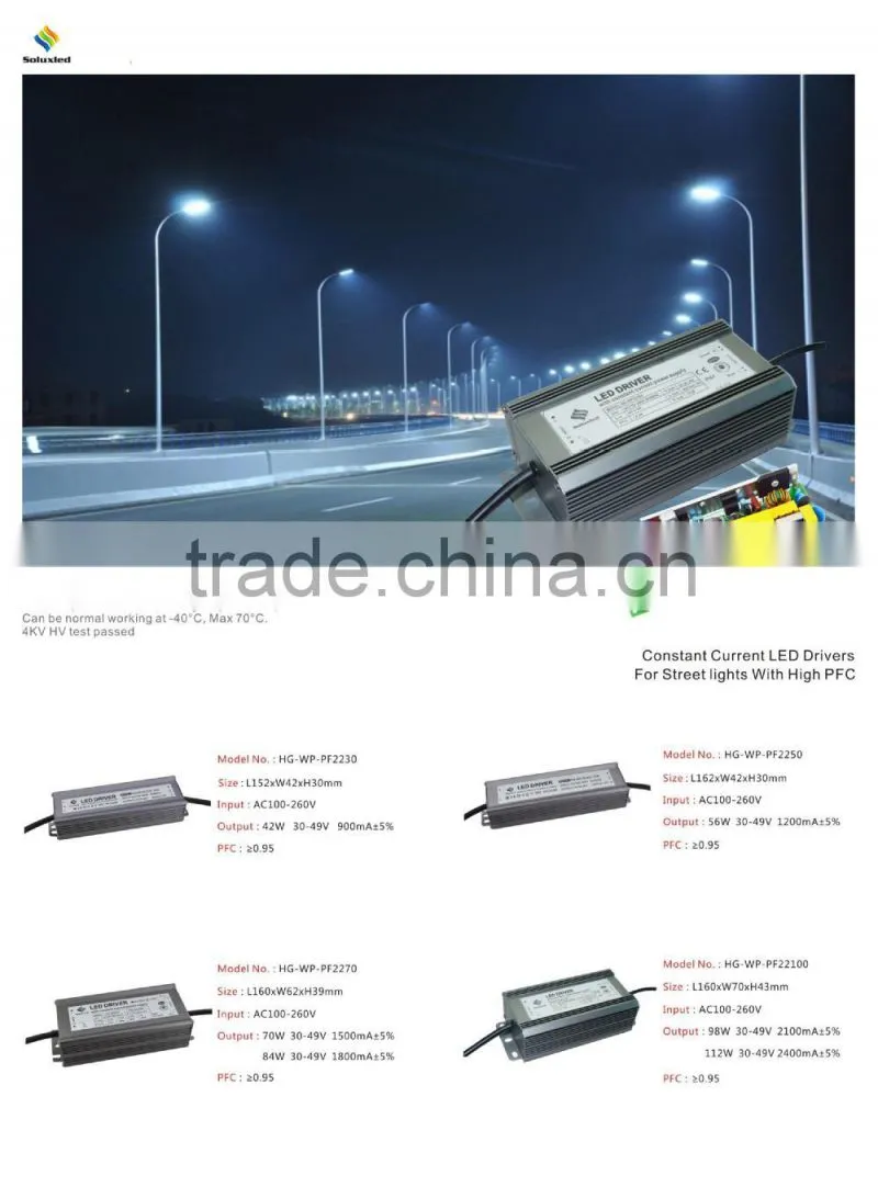 High Efficiency 90% 56W 1200mA IP67 Led Driver Constant Current