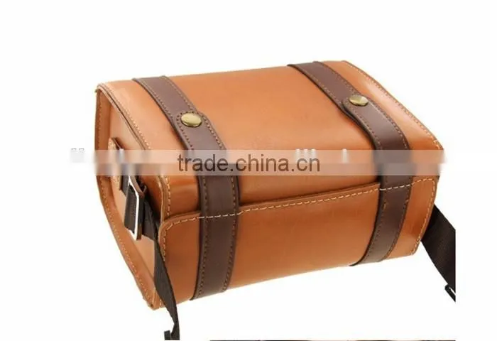 Factory high quality stylish leather Camera case Bag in Dongguan