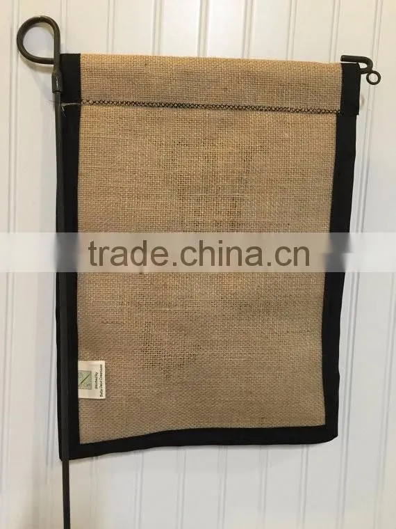 Factory selling garden flag blank burlap flags cheap garden flags
