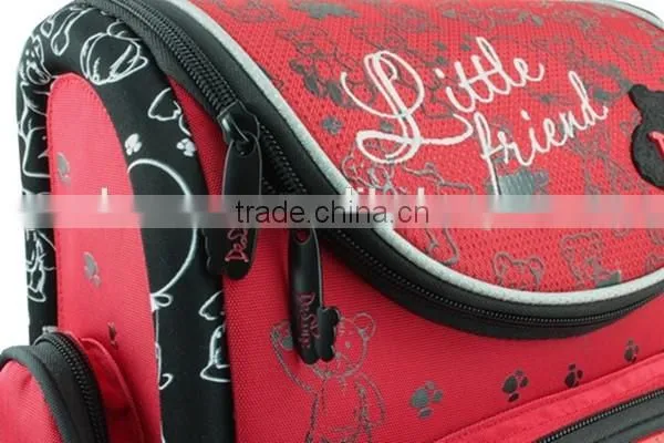 600D girls school bags for kids cartoon bear school backpack