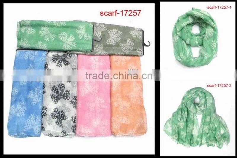 office ladies viscose stripe scarf
