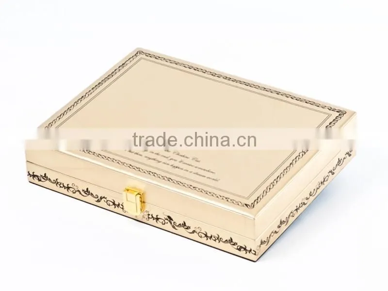 custom design logo printed wooden jewelry box wholesale