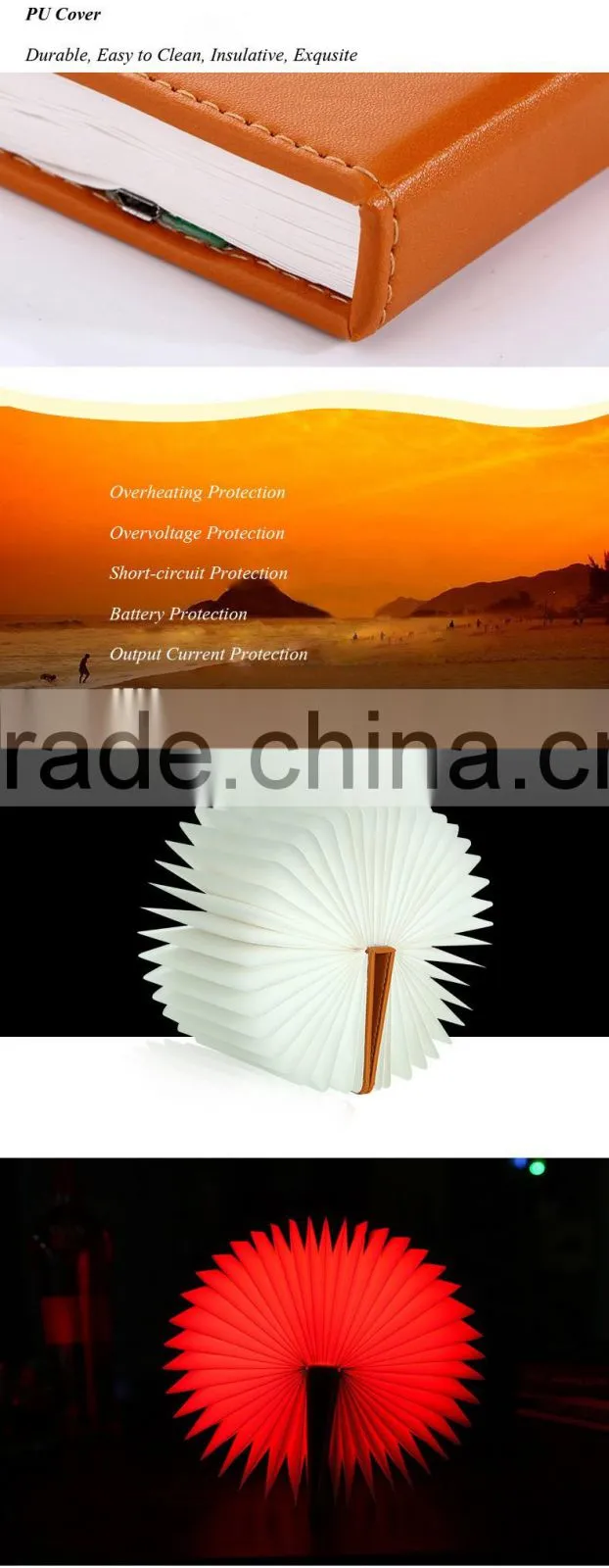 Creative Home Decoration Book Shape LED Night Light /Nursery Night Light