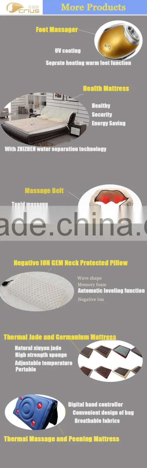 led photon light mat germanium maifan clay tourmaline ceramic Far infrared thermal heating therapy stone mattress pad