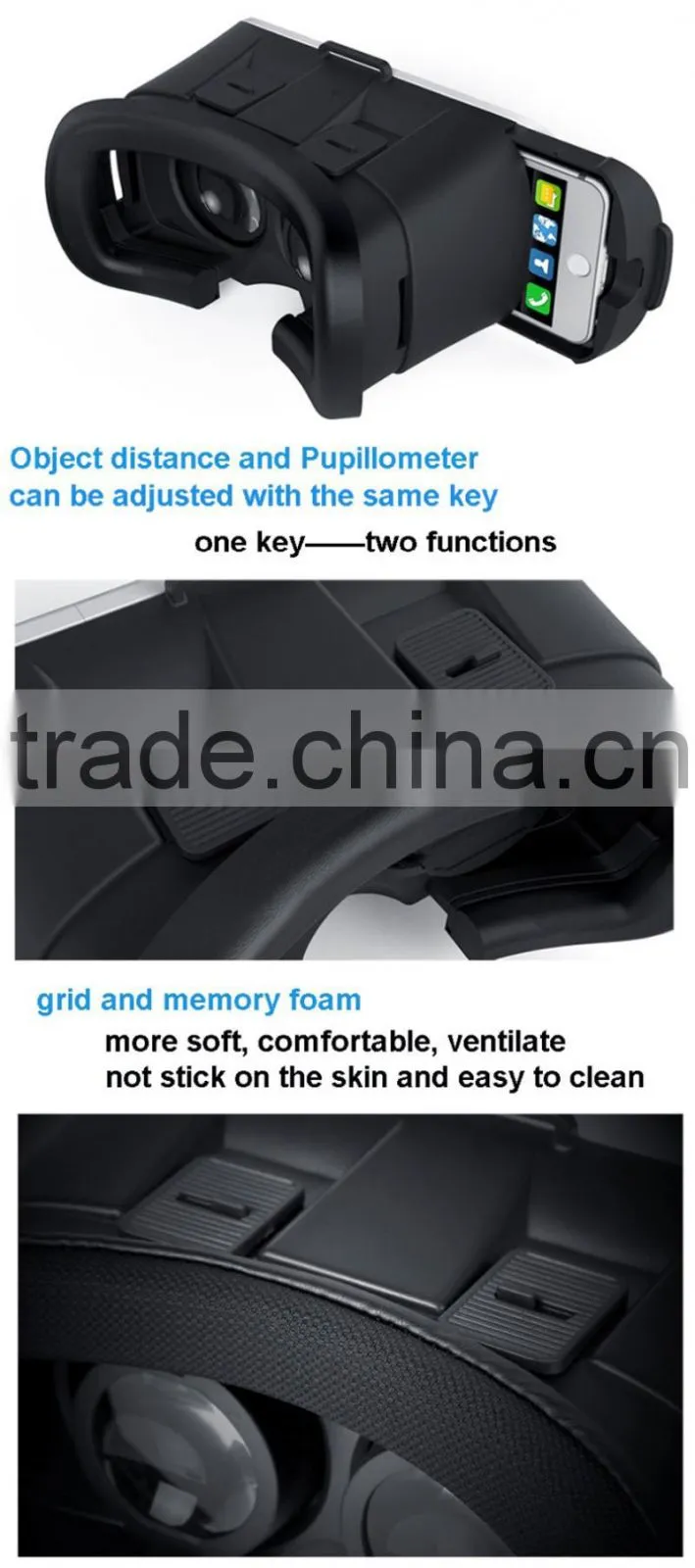 Google Cardboard VR BOX 2 II Smartphone Headset 3D Virtual Reality Glasses Helmet Goggle Oculus Rift DK2 Head Mount + Controller