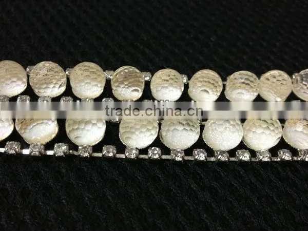 color rhinestone cup chain trimming for wedding decoration