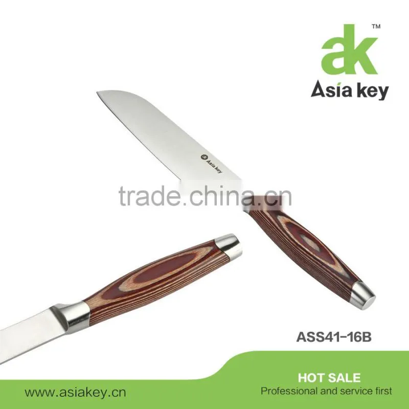 Sharp blade knife set for kitchen wooden handle acrylic block