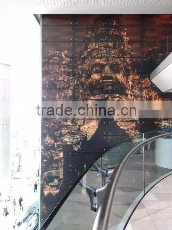 Decorative Glass Partition Image Glaze Stone