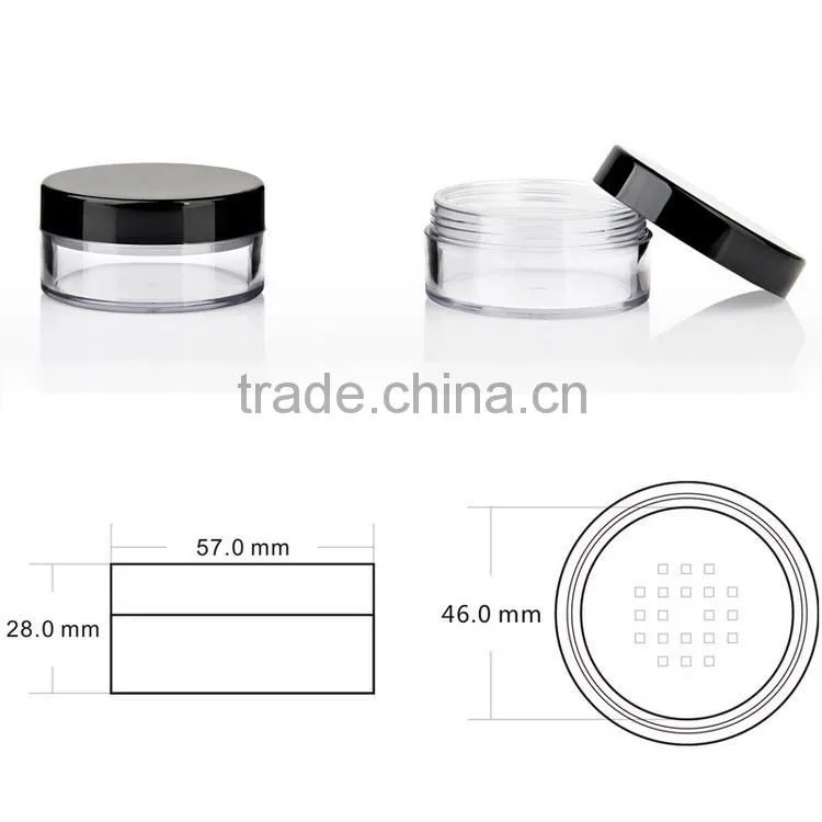 Simple design cosmetic packaging makeup powder jar single