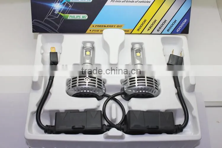 High Performance 3000lm 6th H4 Led Headlight, 6500K/8000K Hi/Low Automobile H4 Led Headlight