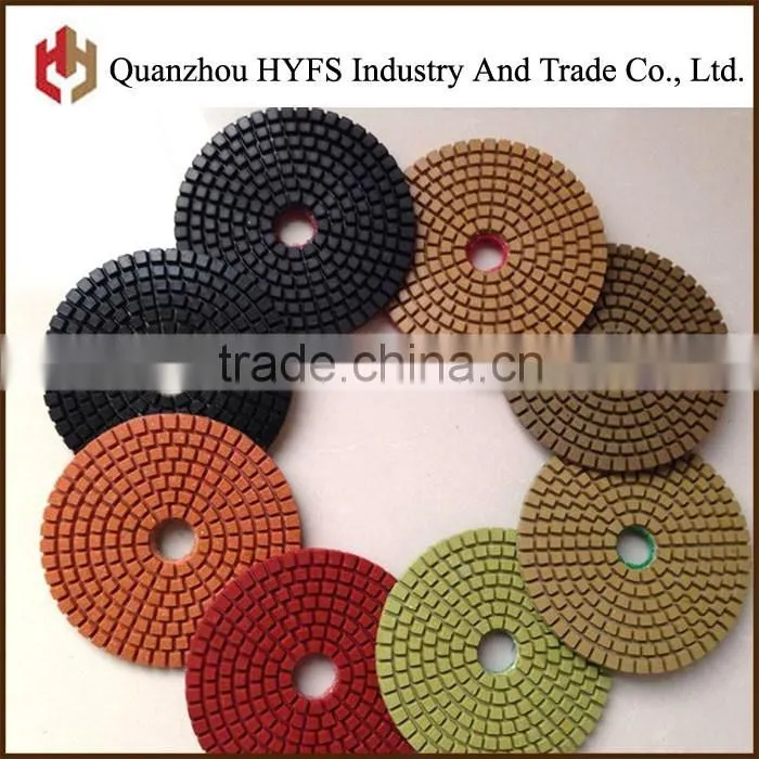 80,100,125mm wet polishing pads for concrete, granite, marble with anger grinder