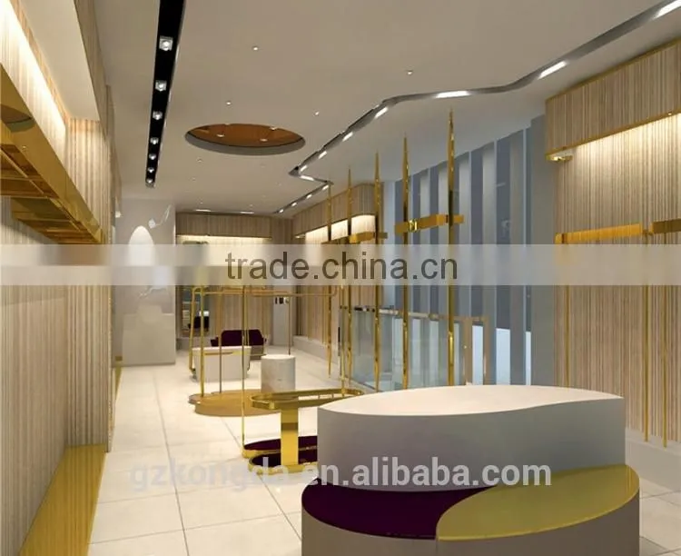 high end clothing store display design