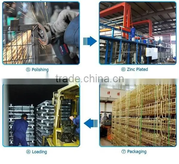 Customized supermarket Safe basket Metal rolling cage