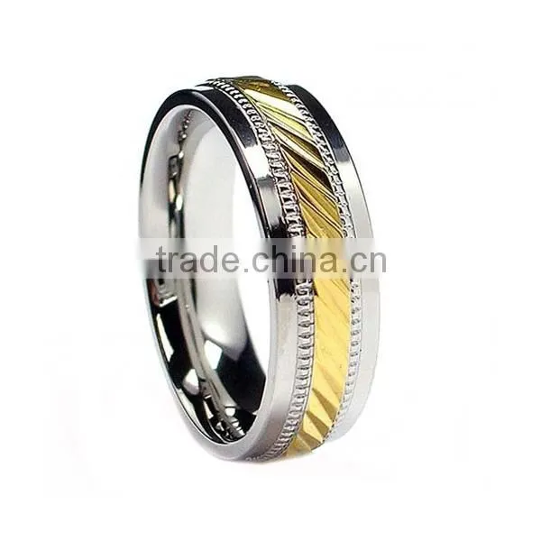 2014 China factory stainless steel design saudi gold jewelry ring model LR7201