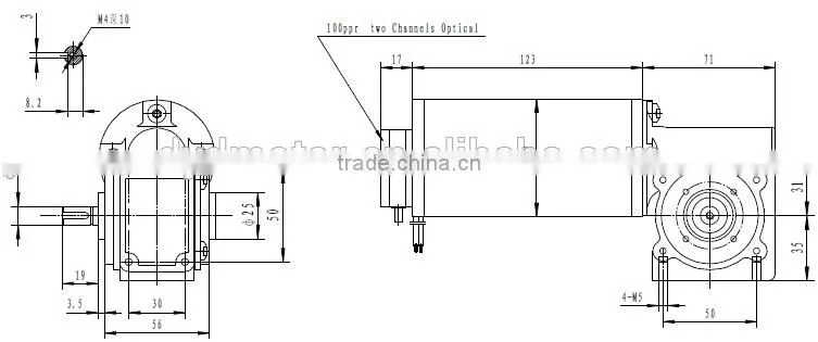 63JW/63ZY 12v 100w worm drive gear motor dc