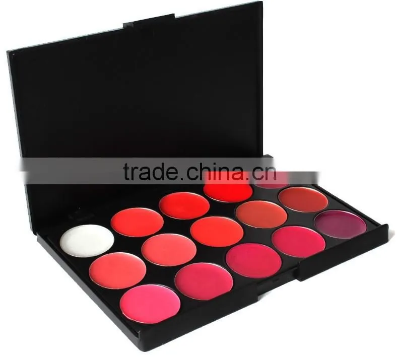OEM Professional lipgloss palette 15 color high light blusher