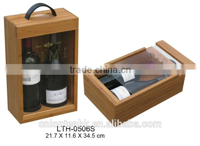 natural wooden wine packing box supply