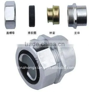 Free sample Hexagonal Female waterproof conduit connector electrical brass connectors