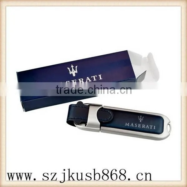 Most popular good quality oem usb sticks leather usb flash key