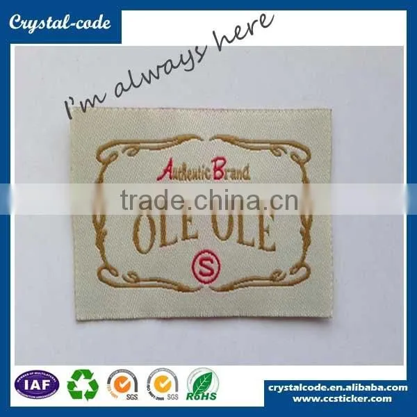 Hot selling main neck clothing size double-sided adhesive woven sticker