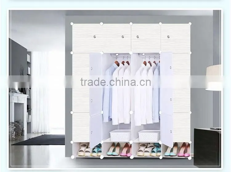 Plastic simple bedroom wardrobe designs