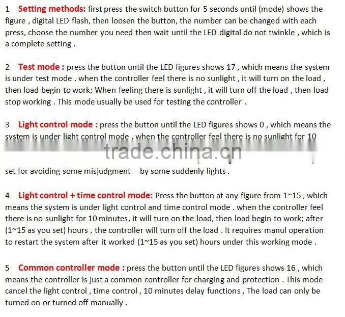 DNV Solar controller ,5A-30A, 12V/24V auto distinguish