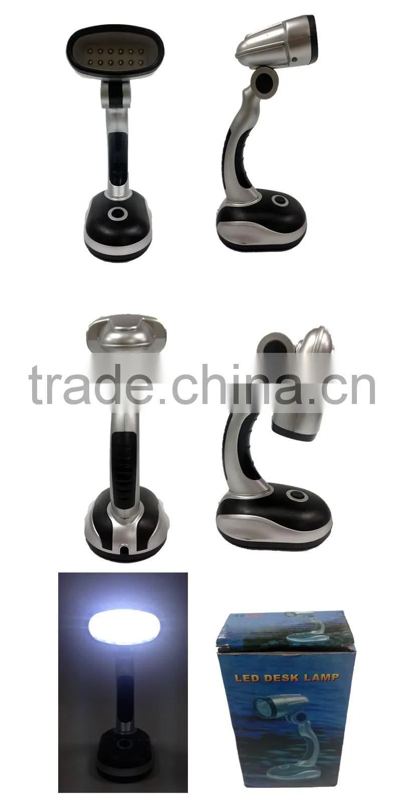12 LED desk lamp with spin head, battery powered desk lamp,Led Table Lights Desk