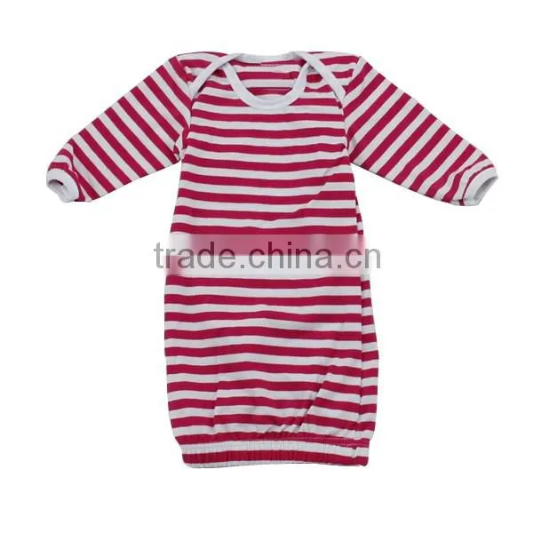 Infant baby girls stripe spring gowns sleeping long sleeve gowns winter wear pajamas girls sleeping gowns